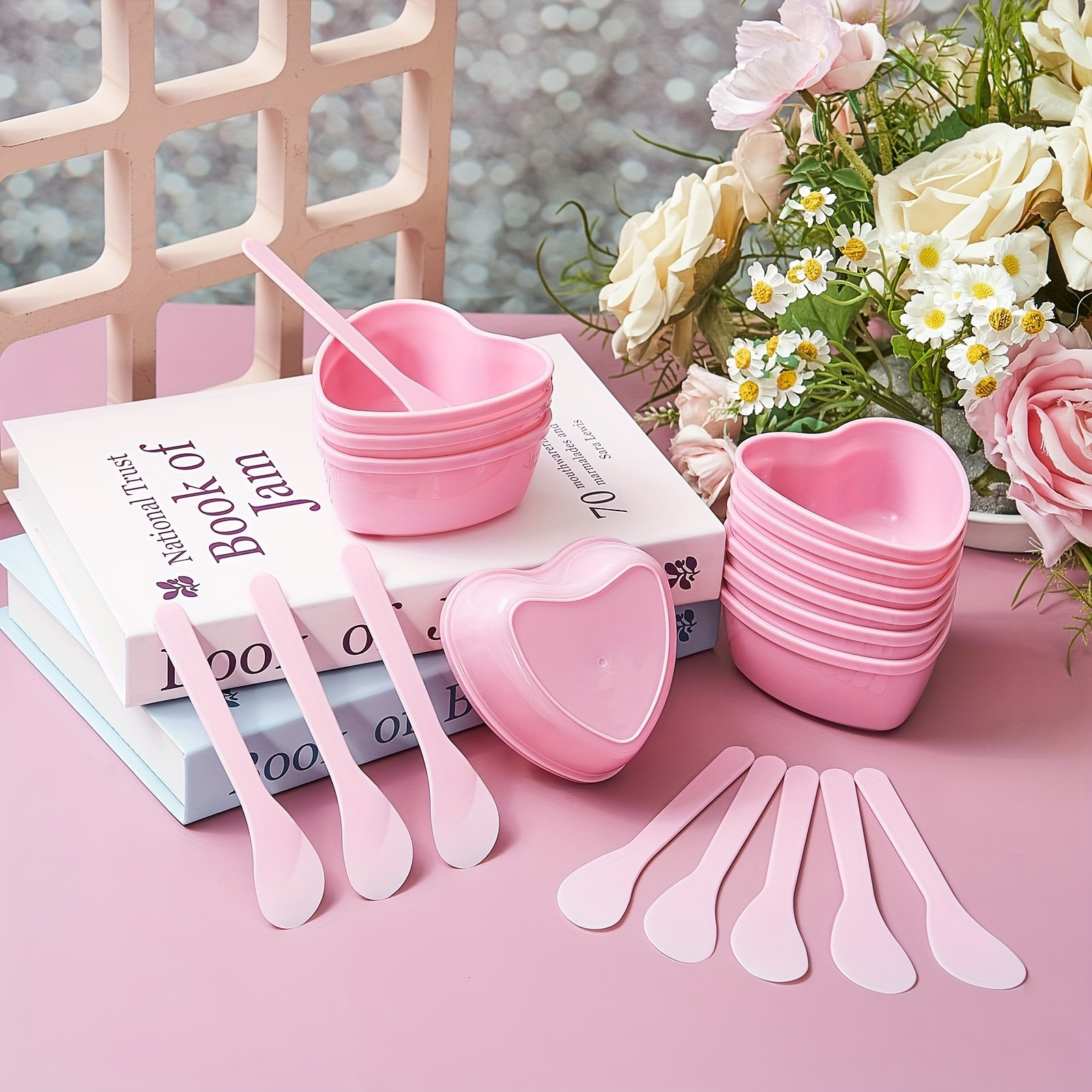 Skincare Pink - 6-piece Pink Heart Shaped Facial Mask