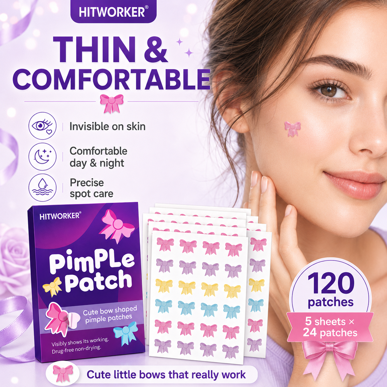 120Pcs Bow Shaped Acne Pimple  - огляд і ціна Skincare You