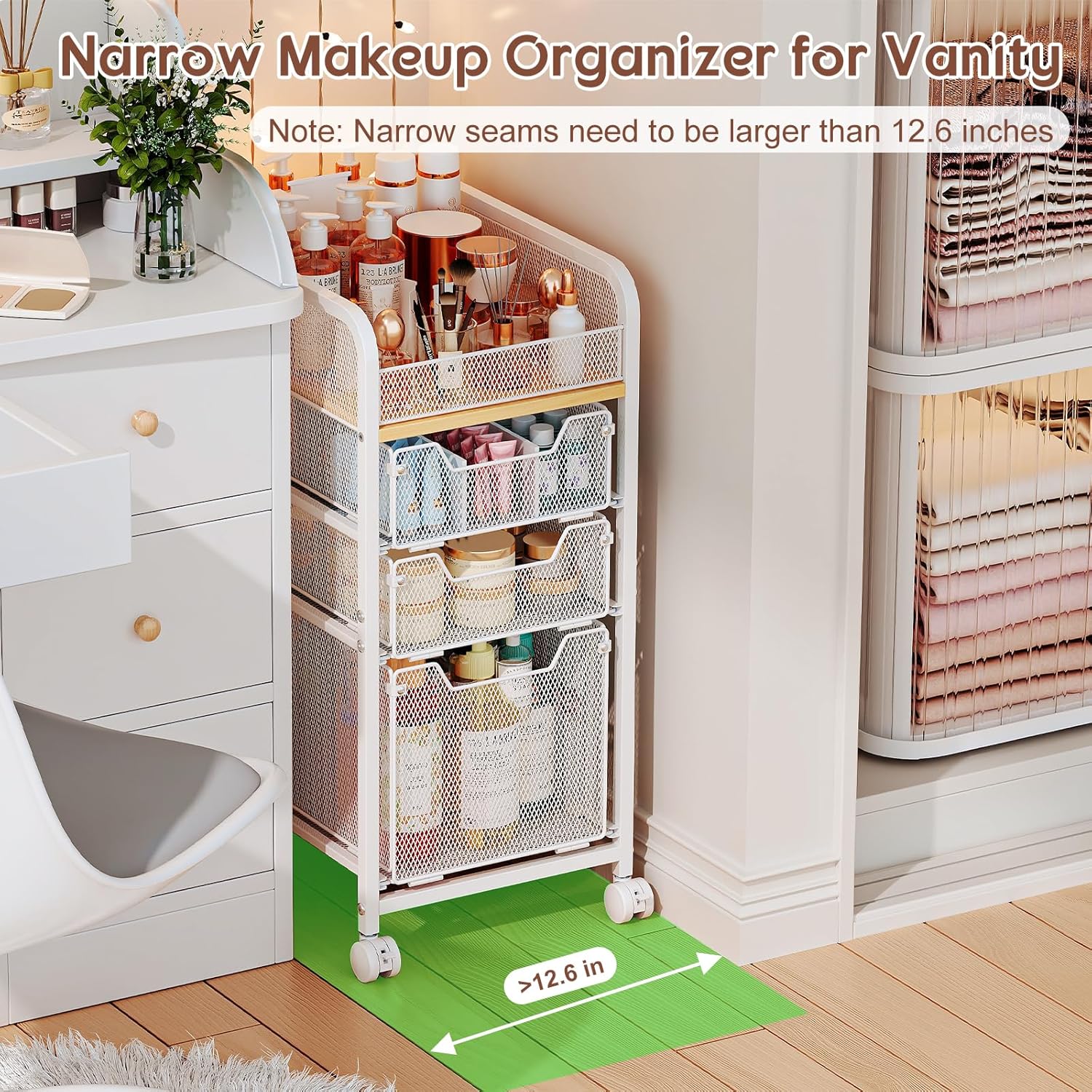 Rolling Makeup Cart Organizer  - огляд і ціна Skincare You