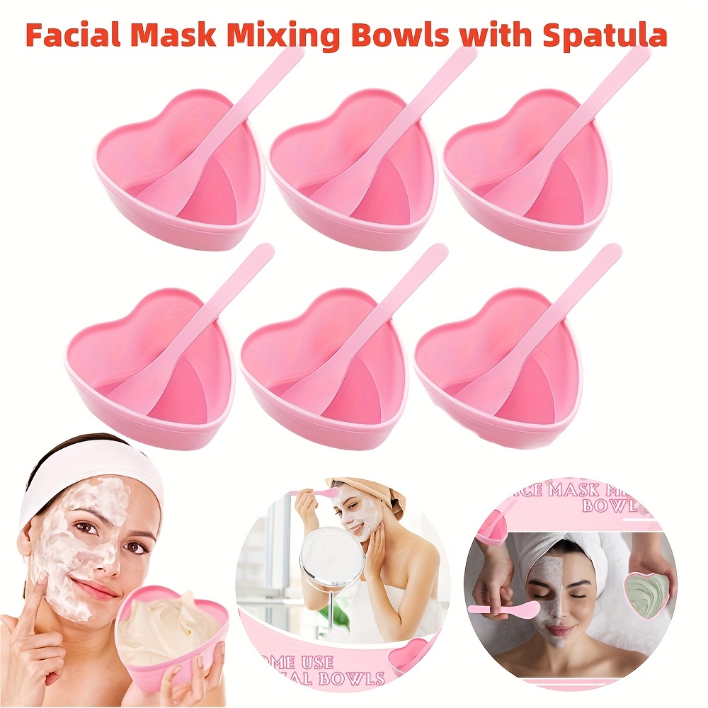 6-piece Pink Heart Shaped Faci - огляд і ціна Skincare Pink