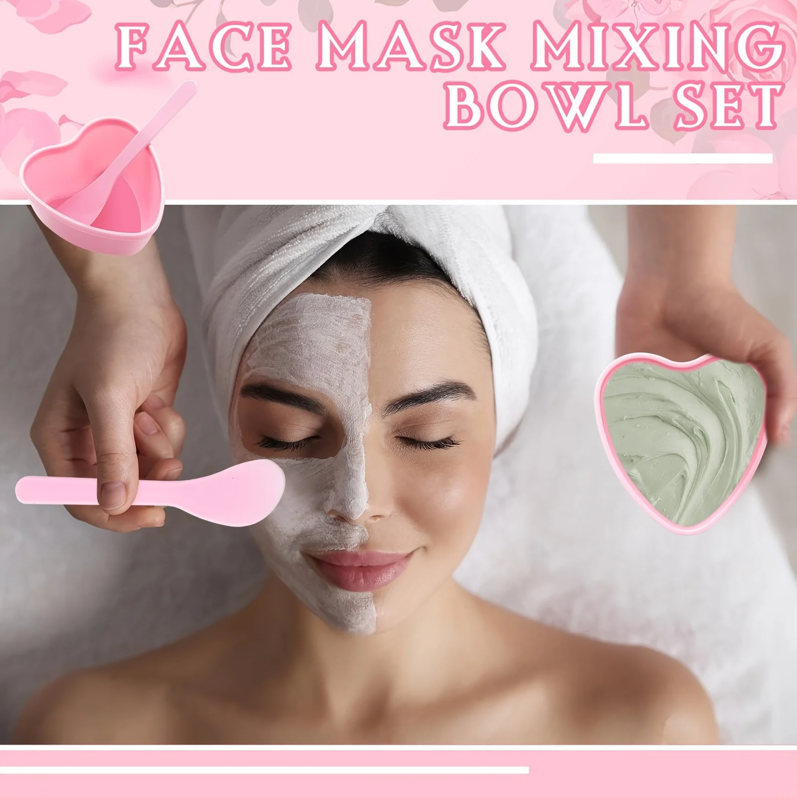 6-piece Pink Heart Shaped Faci - огляд і ціна Skincare Pink