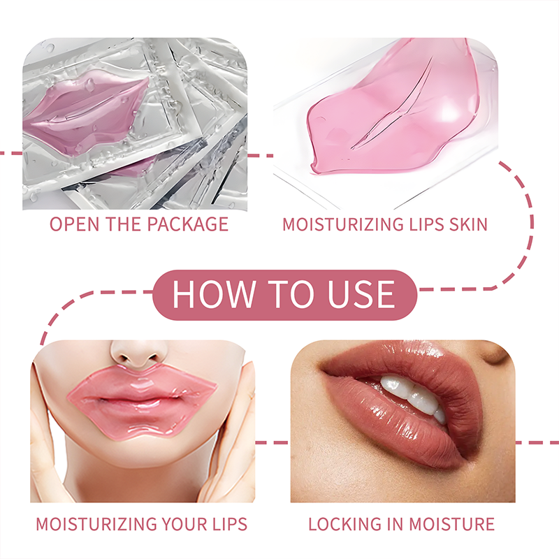 20Pcs/Box Pink Lips Masks Shee - огляд і ціна Skincare Pink