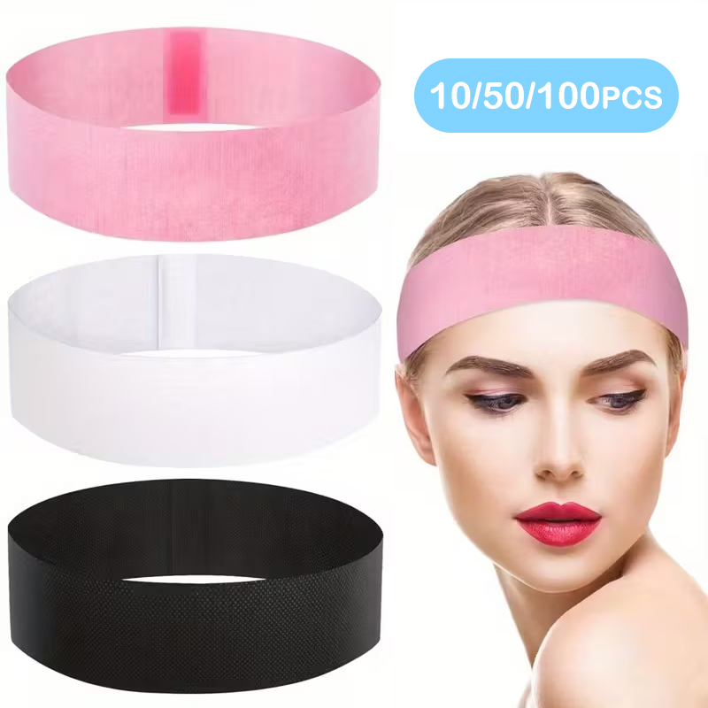 10/50/100pcs Disposable Headba - огляд і ціна Skincare Pink