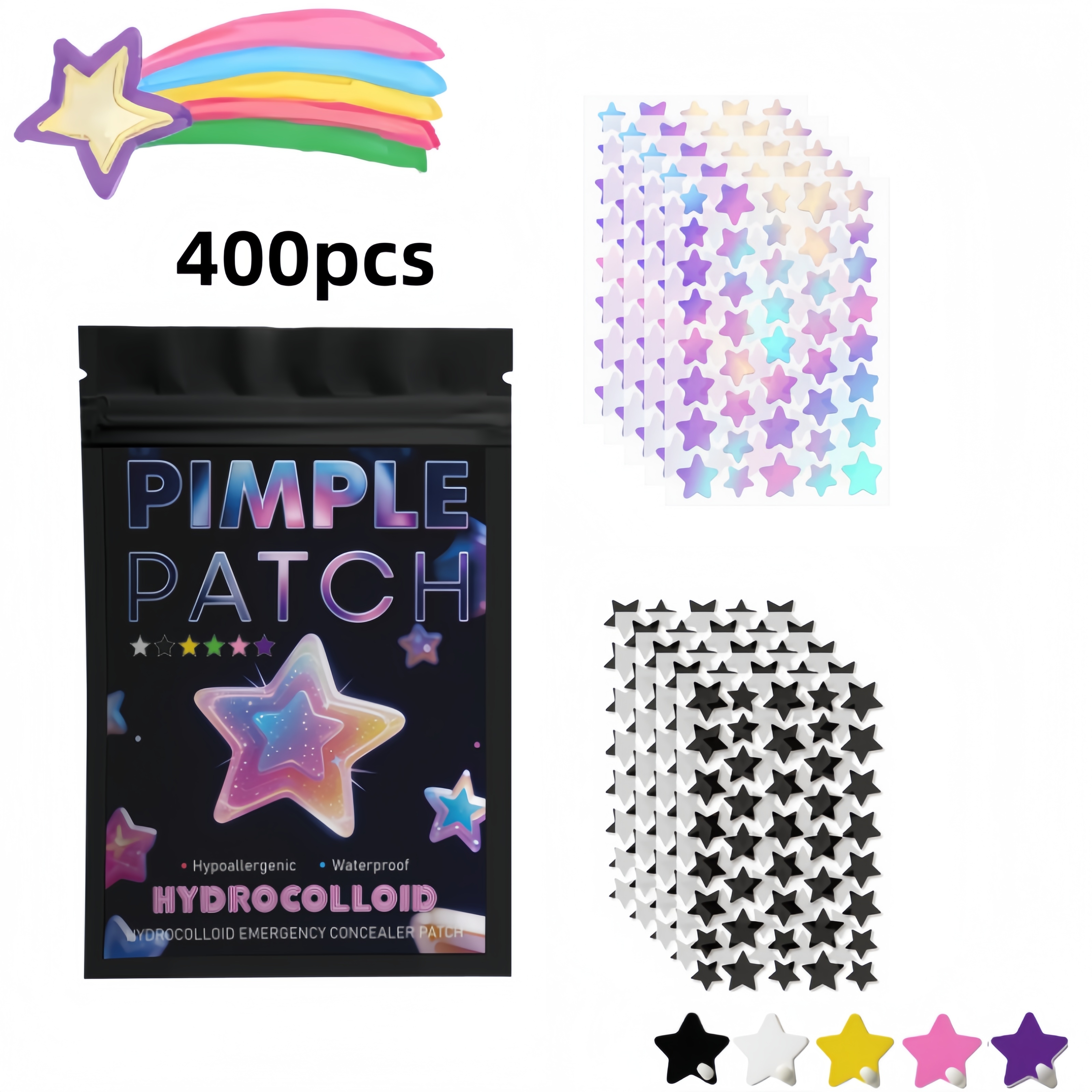 400/800pcs Iridescent & Black  - огляд і ціна Skincare You