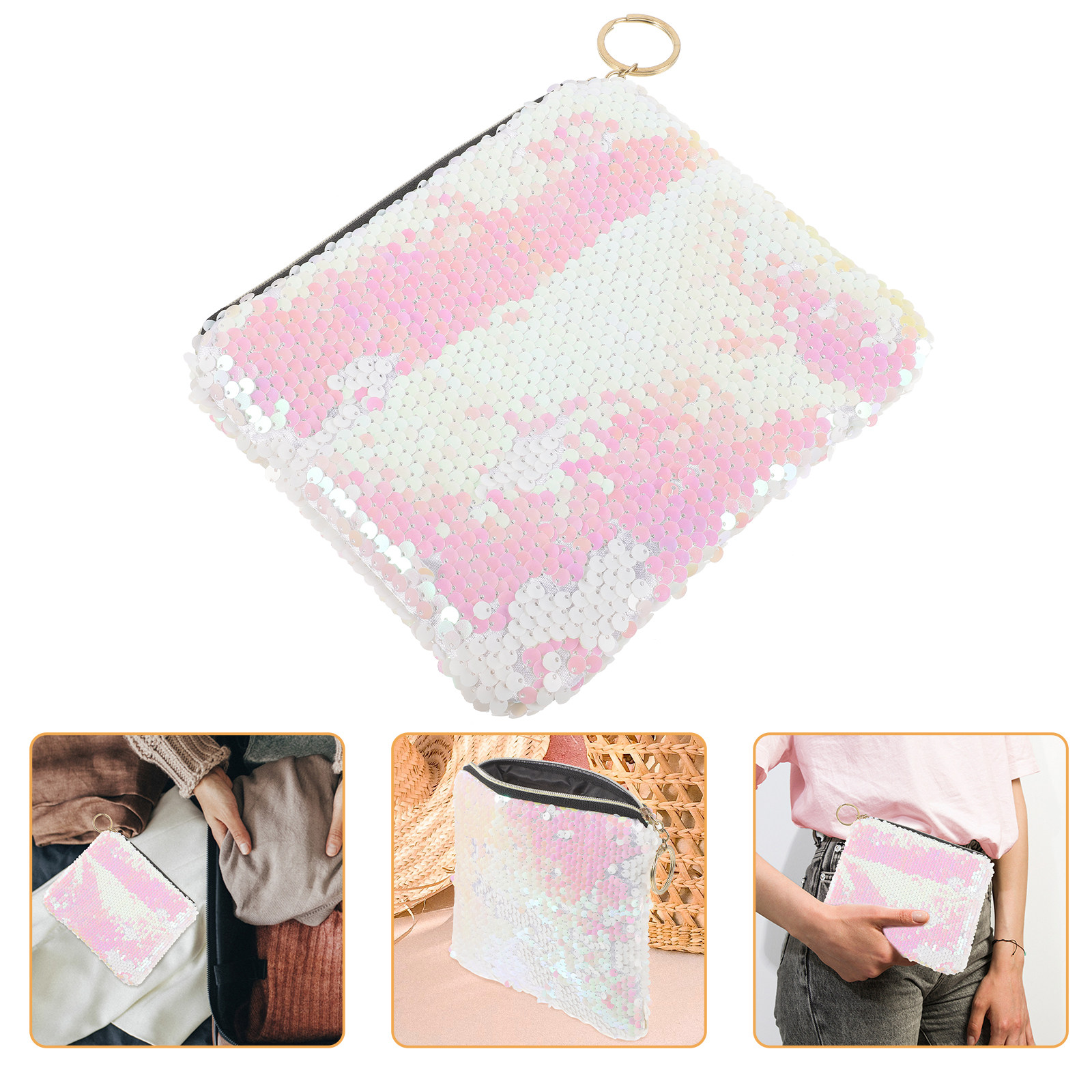 Sequined Bag for Women Fashion - огляд і ціна Skincare Pink