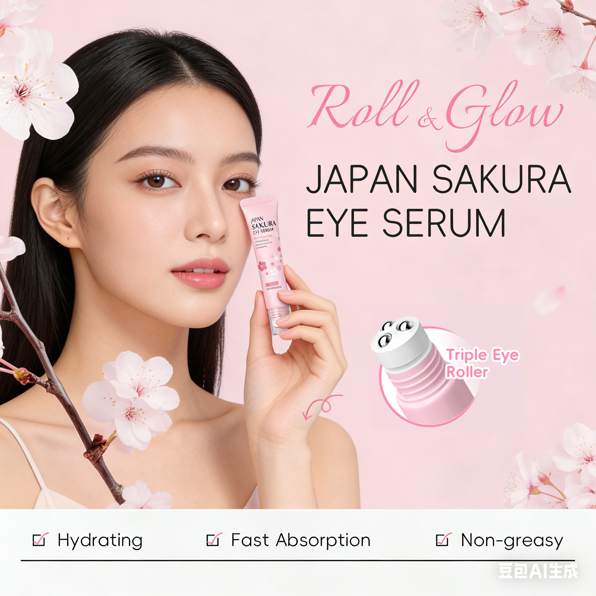 LAIKOU Japan Sakura Eye Serum  - огляд і ціна Caffeine Eye Serum