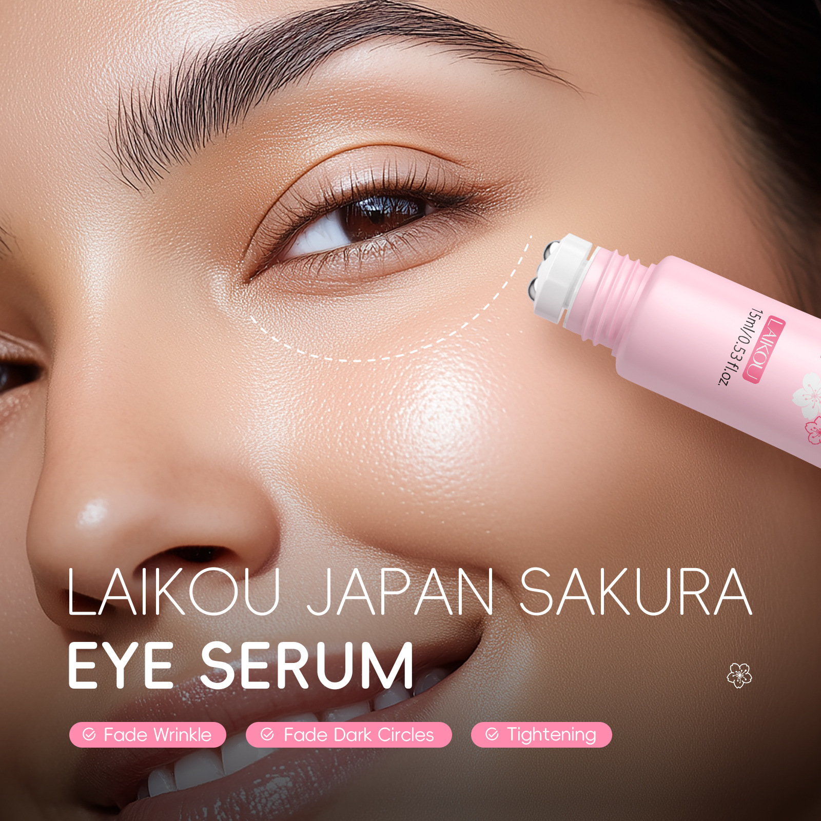 LAIKOU Japan Sakura Eye Serum  - огляд і ціна Caffeine Eye Serum