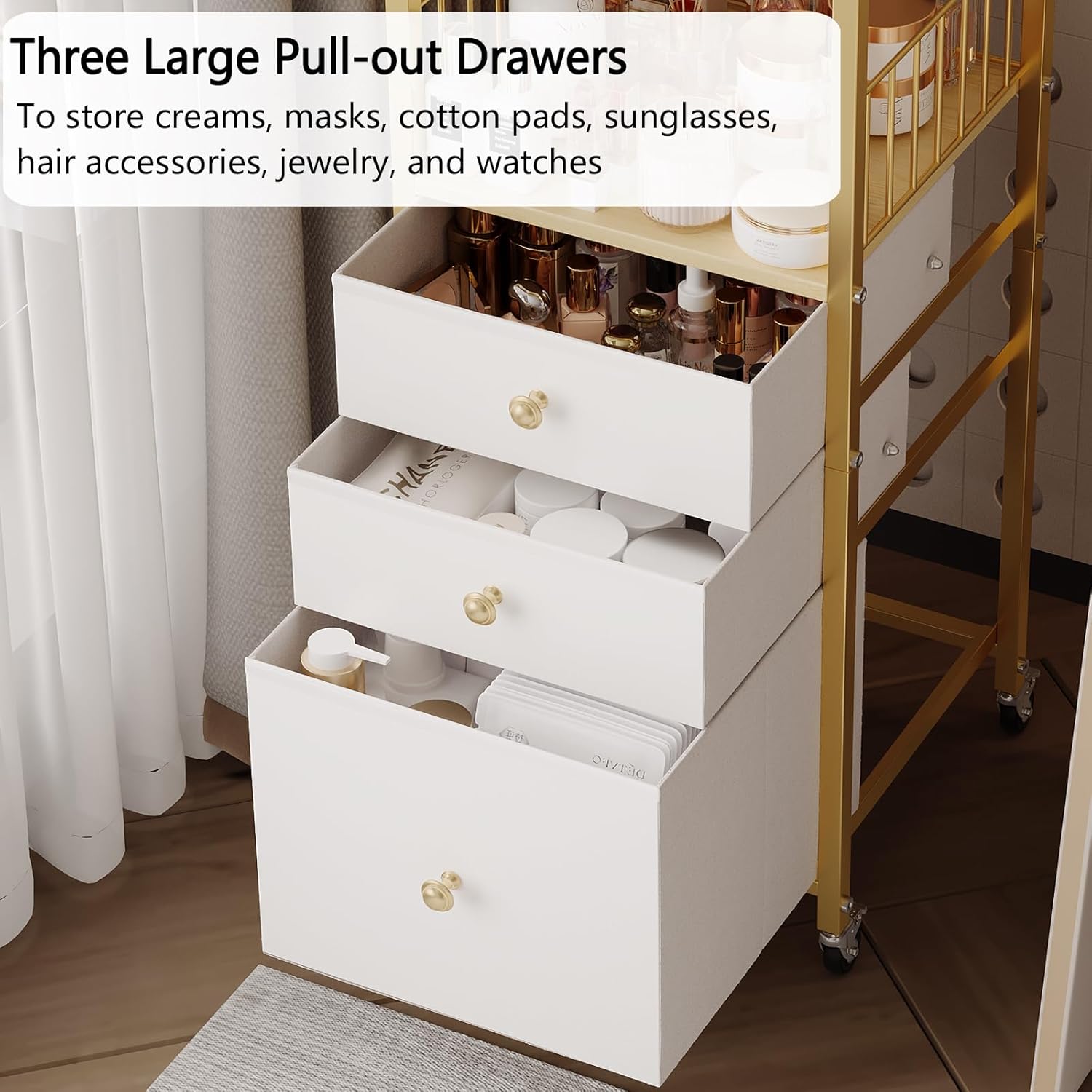 3-Tier Makeup Organizer Cart w - огляд і ціна Skincare You