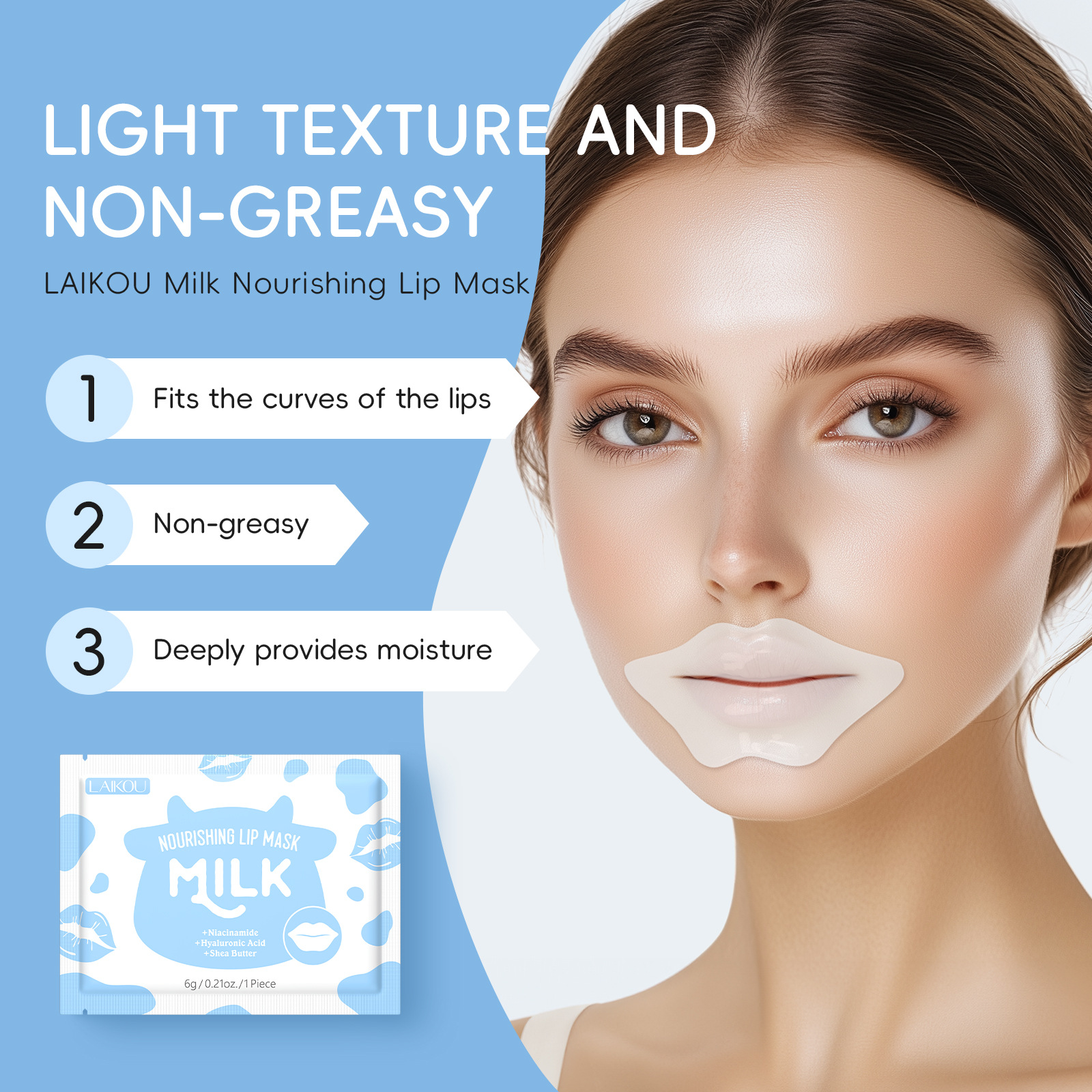 10pcs Milk Collagen Lip Mask L - огляд і ціна Skincare Pink